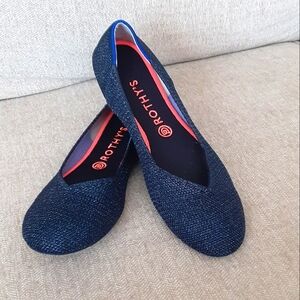 Rothy's Women's Blue Metallic flats Shoes